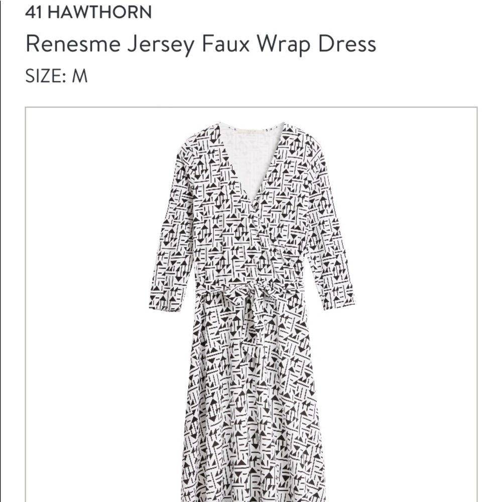 EUC Renesme Jersey faux wrap dress by 41Hawthorn